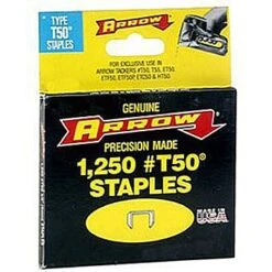 Arrow 504 T50 6mm (1/4") Staples 1250pk