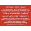 Centurion Building Site Warning To Public And Parents - PVC (600 X 400mm)