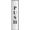 Centurion 2159 Push Vertical Sign Silver