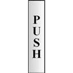 Centurion 2159 Push Vertical Sign Silver