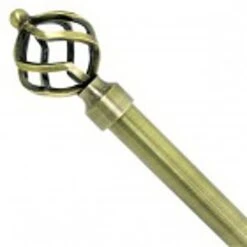 Deville 351Z Brassworks Antique Brass Curtain Pole 1.85 - 3.6m