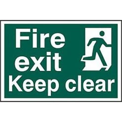 Centurion Fire Exit Keep Clear - PVC (300 X 200mm)