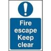 Spectrum 0158 Fire Escape Keep Clear Sign