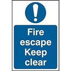Spectrum 0158 Fire Escape Keep Clear Sign