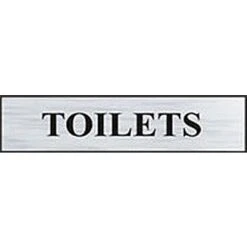 Spectrum 2106 Silver Toilets Sign