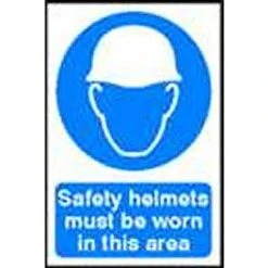 Spectrum 4000 Safety Helmets Must Be Worn In This Area Sign