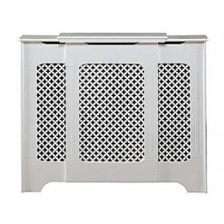 Classic Medium Adjustable White Radiator Cover Cabinet - Winther Browne