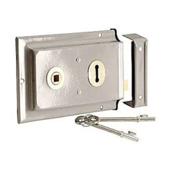 Rim Lock 6 X 4 Inch Grey