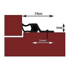 Exitex Standard Door Surround 5180mm Black