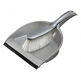 Silver Dustpan And Hand Brush Set 1 Silver Dustpan And Hand Brush Set