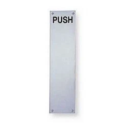 Eurospec Aluminium Push Plate 12 X 3 Inches