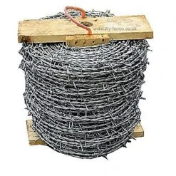 200 Metre Roll Of Galvanised Barbed Wire