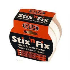 Stuk Hook And Loop Black 20mm X 1 Metre Velcro