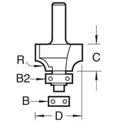 Trend C076 1/4" 6.3mm Radius Bearing Guided Round Over Router Cutter -Outlet The Build Edge Store 0049745 700