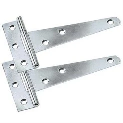 Zinc Plated Tee Garden Gate Hinges 250mm 10 Inch