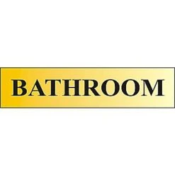 Spectrum Centurion 2007 Gold Self Adhesive Bathroom Sign 220 X 60mm