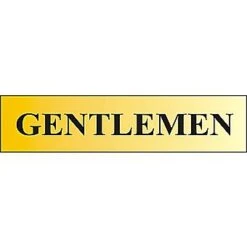 Centurion 2003 Gentlemen Graphic Sign Gold 220 X 60mm