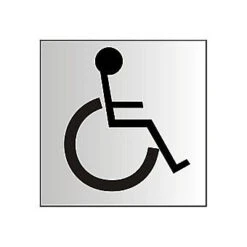 Centurion 2105 Disabled Graphic Sign Silver 122 X 120mm