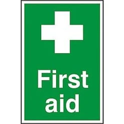 Spectrum Centurion PVC First Aid Sign 300 X 200mm