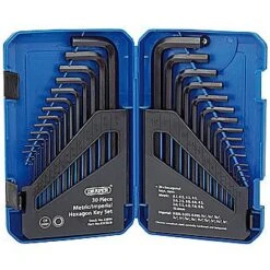 Draper 33894 30 Piece Metric/Imperial Long Pattern Hex Key Set
