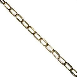 3/8 Inch Brass Oval Link Chain