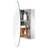 Croydex Tay Bathroom Cabinet | Oval Mirrored Stainless Steel