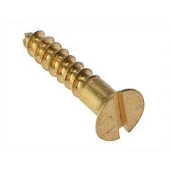 Countersunk Brass Slot Wood Screw 4 X 1/2 Inch