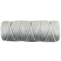 Braided White Nylon Cord No 8
