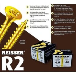 Reisser Cutter 3.5 X 40mm Countersunk Wood Screws -Outlet The Build Edge Store 0059423 700
