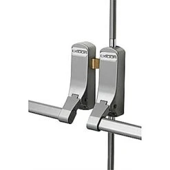 Exidor 285 Rebated Double Door Panic Push Bars Silver (For Fire Escape Etc)