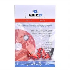 Grip It Universal Plasterboard Fixings Type 16-2 Red Pack Of 4 Gripit -Outlet The Build Edge Store 0060535 700