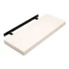 Hudson Gloss Cream Floating Shelf Kit 600mm & Concealed Bracket