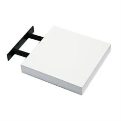 Hudson Gloss White Floating Shelf Kit 240mm & Concealed Bracket