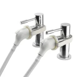 Croydex AA107022 Secura Bath Tap Shower Set White -Outlet The Build Edge Store 0062789 700