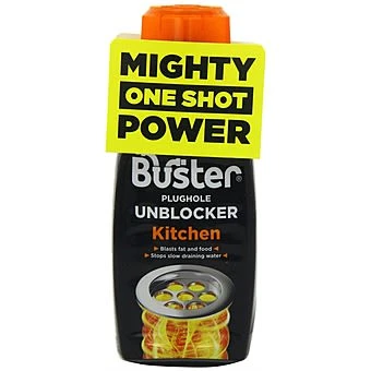 Buster Kitchen Plughole Drain Unblocker 200g 1 Buster Kitchen Plughole Drain Unblocker 200g
