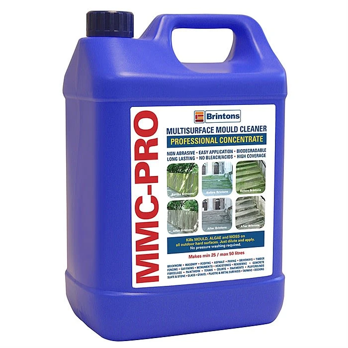 Brintons MMC Pro Multi Surface Mould Cleaner 5 Litre Moss Killer 2 Brintons MMC Pro Multi Surface Mould Cleaner 5 Litre Moss Killer - Image 2