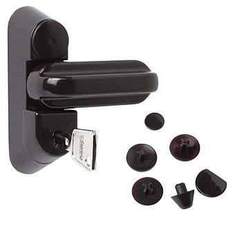 Sterling UPVC Locking Sash Window Jammer In Brown 1 Sterling UPVC Locking Sash Window Jammer In Brown