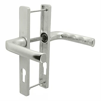 PVC Door Lock Handles 2 Hole Silver 70mm 1 PVC Door Lock Handles 2 Hole Silver 70mm