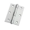 Satin Chrome Loose Pin Hinges Pair 3 1/2 Inch