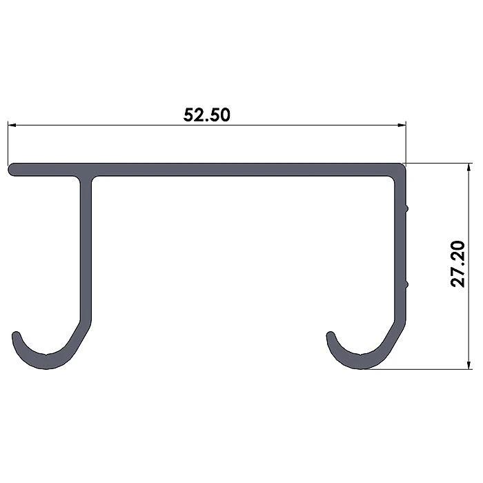 Coburn Wardrobe Double 60 Sliding Door Track 1.8m Satin Chrome 3 Coburn Wardrobe Double 60 Sliding Door Track 1.8m Satin Chrome - Image 3