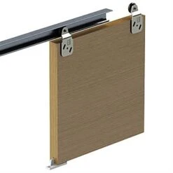 Coburn Wardrobe Single 60 Sliding Door Track 900mm Satin Chrome