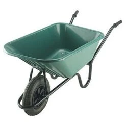 120 Litre Green Pneumatic Wheelbarrow
