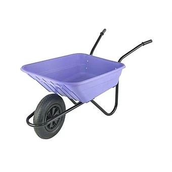 Shire 90 Litre Lilac Poly Pneumatic Wheelbarrow 1 Shire 90 Litre Lilac Poly Pneumatic Wheelbarrow