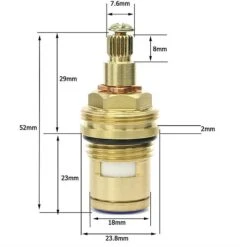 Centurion Replacement Tap Brass Ceramic Disc 1/2" 1/4 Turn 5 Centurion Replacement Tap Brass Ceramic Disc 1/2" 1/4 Turn -Outlet The Build Edge Store 0066610 700