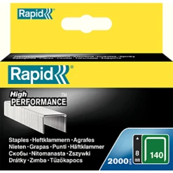 Rapid 140/8 Staples 8mm Box Of 2000