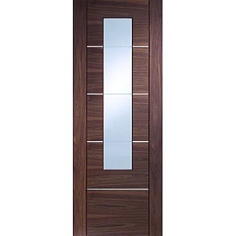Internal Prefinished Portici Walnut Door With Clear Etched Glass 1 Internal Prefinished Portici Walnut Door With Clear Etched Glass