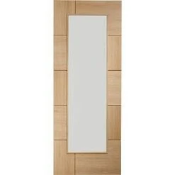 Internal Prefinished Ravenna Oak Door 78" X 30" With Clear Glass