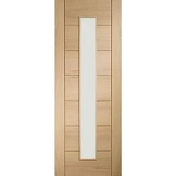 Prefinished Palermo Oak 1 Light Door With Clear Glass