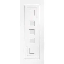 White Primed Altino Glazed Door 78" X 30"