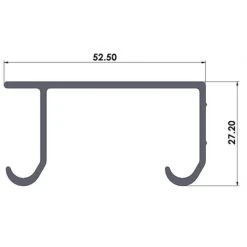 Coburn Sliding Wardrobe Door Track Runners Double 60 Hanger Pair -Outlet The Build Edge Store 0069060 700